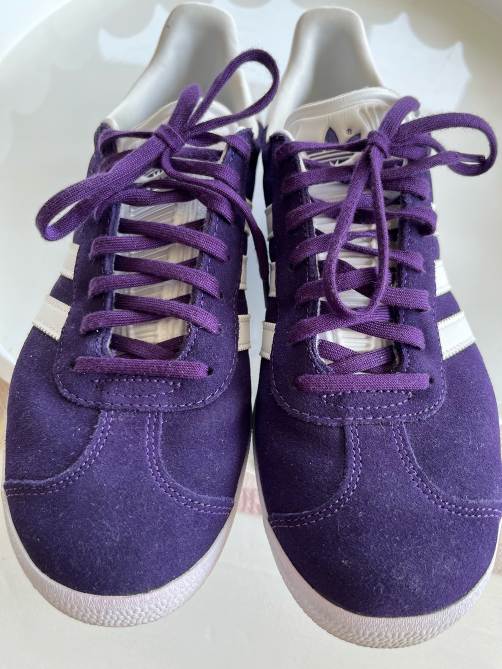 Adidas Purple Suede Gazelle Running Shoes Women’s Size 10